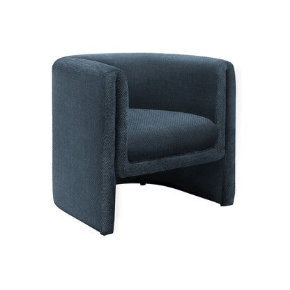Accent Chair, 29""H, Upholstered, Blue Fabric