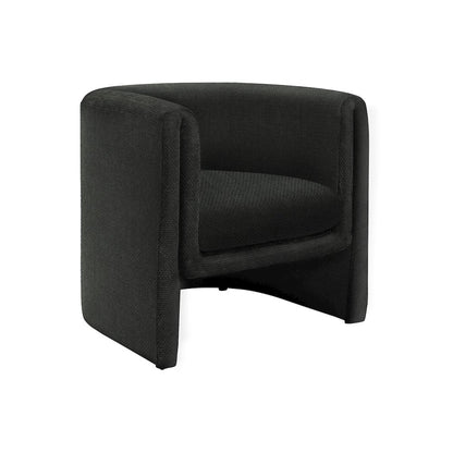 Accent Chair, 30""H, Upholstered, Black Fabric