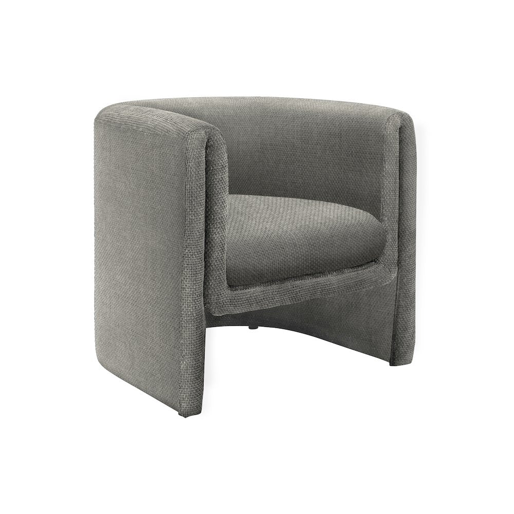 Accent Chair, 29""H, Upholstered, Light Grey Fabric