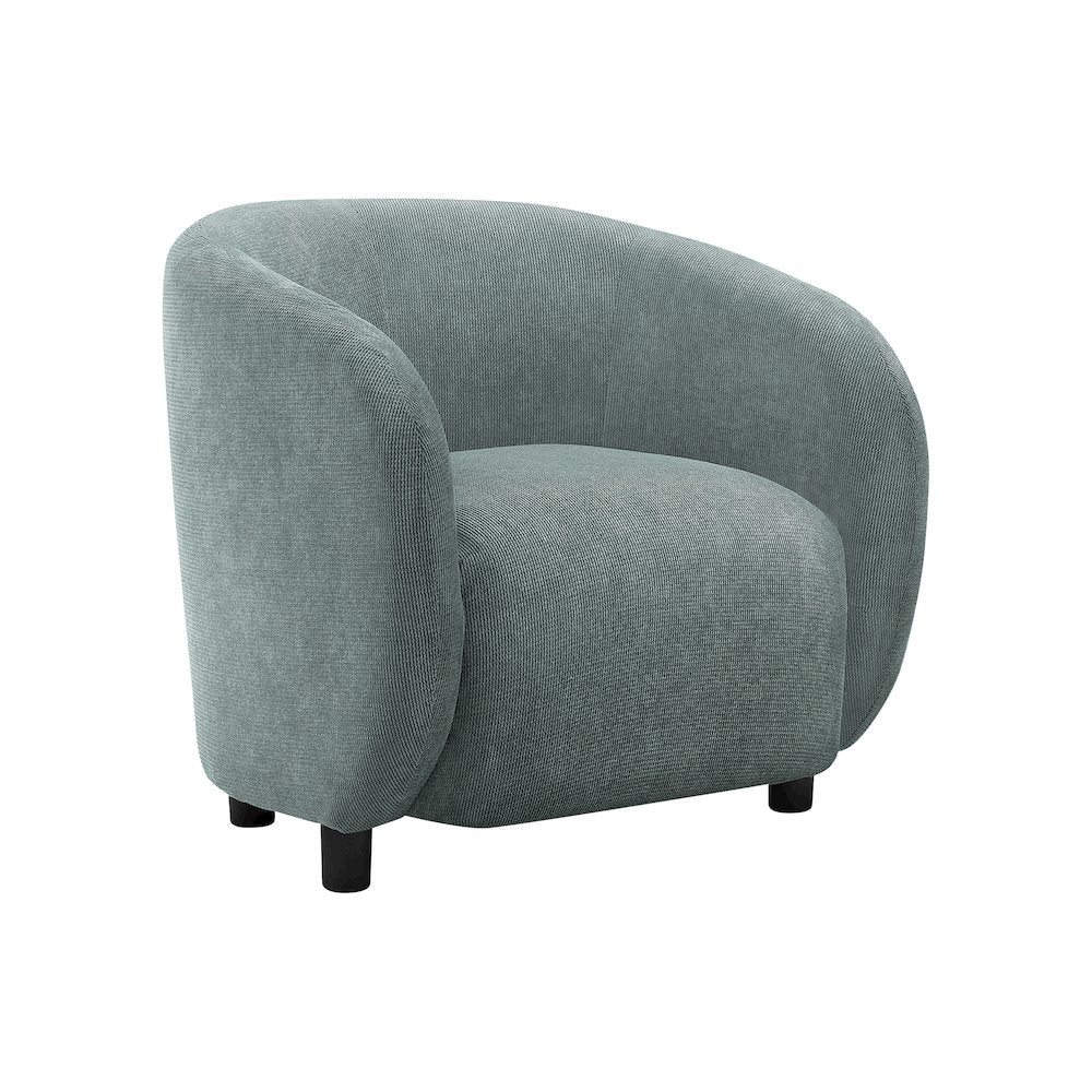 Accent Chair, 29""H, Upholstered, Green Fabric