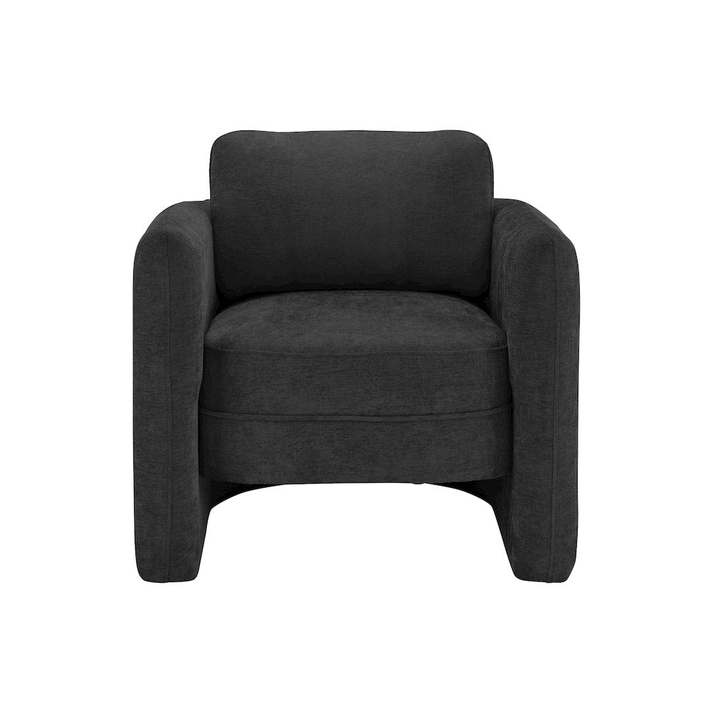 Accent Chair, 32""H, Upholstered, Black Fabric