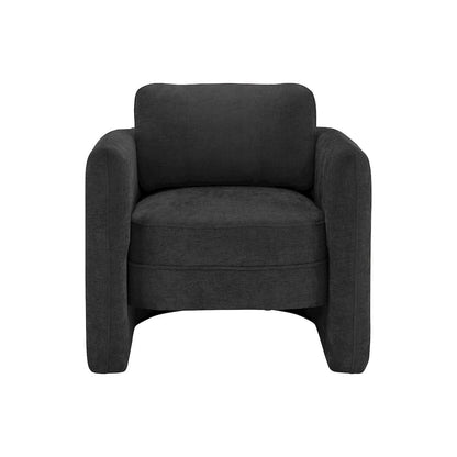 Accent Chair, 32""H, Upholstered, Black Fabric