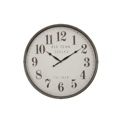 Clocks, 30"" Round, Large Oversized, Wall Clock, Brown, Transitional
