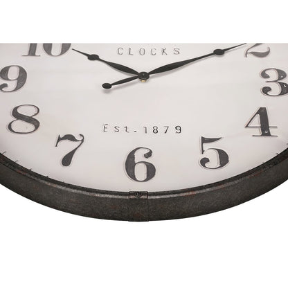 Clocks, 30"" Round, Large Oversized, Wall Clock, Brown, Transitional