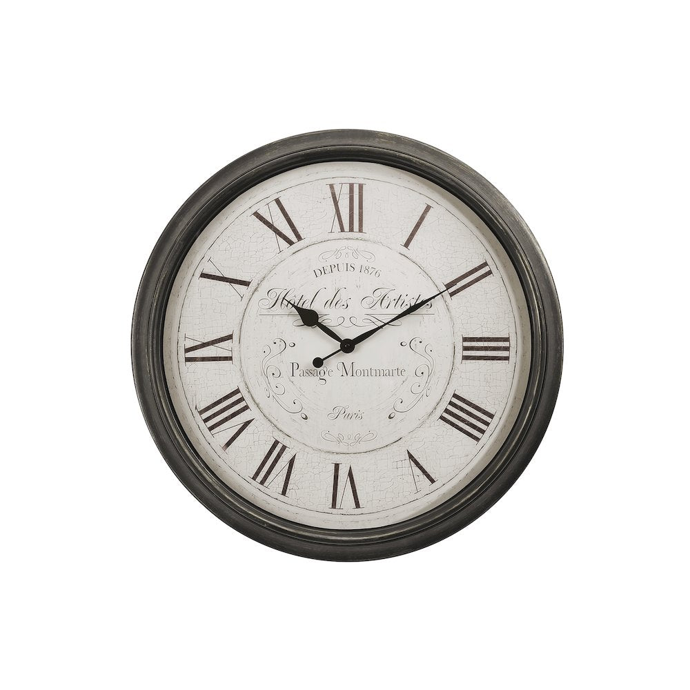 Clocks, 30"" Round, Large Oversized, Wall Clock, Brown, Transitional
