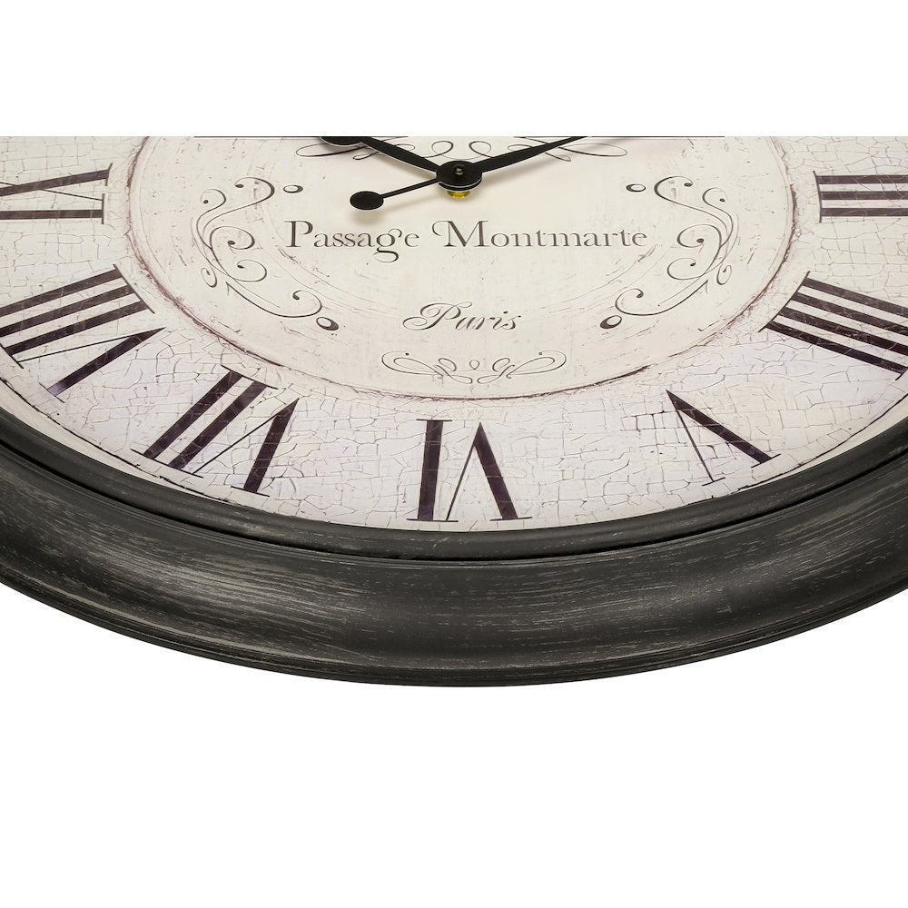 Clocks, 30"" Round, Large Oversized, Wall Clock, Brown, Transitional