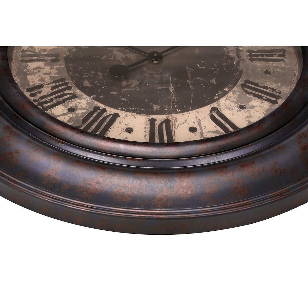 Clocks, 30"" Round, Large Oversized, Wall Clock, Brown, Transitional