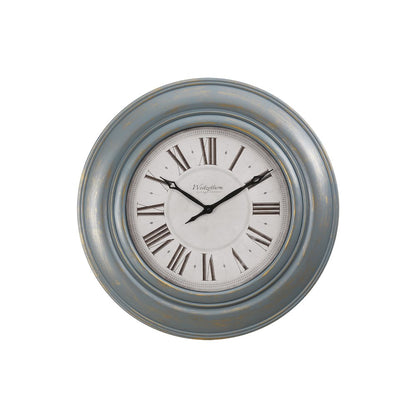 Clocks, 30"" Round, Large Oversized, Wall Clock, Antique Blue, Transitional