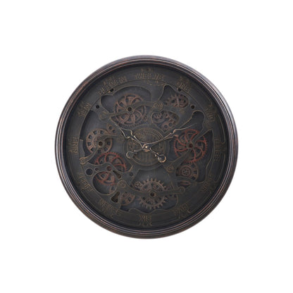 Clocks, 30"" Round, Gear Mechanism, Large Oversized, Wall Clock, Black