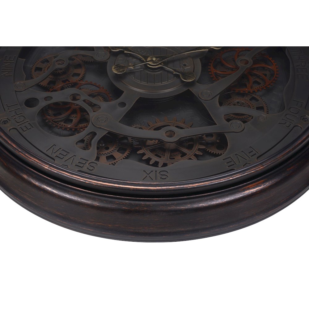 Clocks, 30"" Round, Gear Mechanism, Large Oversized, Wall Clock, Black
