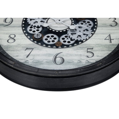 Clocks, 30"" Round, Gear Mechanism, Large Oversized, Wall Clock, Brown