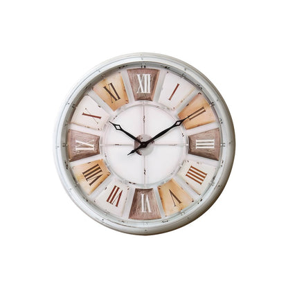 Clocks, 30"" Round, Large Oversized, Wall Clock, Antique White, Natural