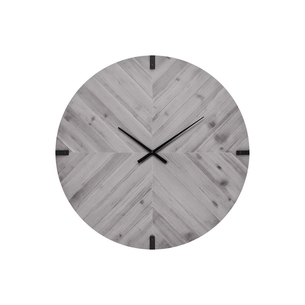 Clocks, 30"" Round, Large Oversized, Wall Clock, Grey, Contemporary, Modern