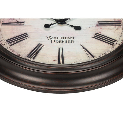 Clocks, 20"" Round, Wall Clock, Brown, Transitional