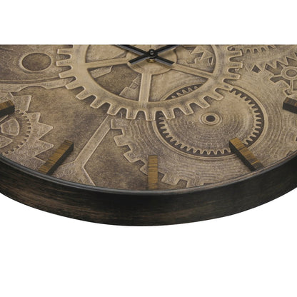 Clocks, 20"" Round, Wall Clock, Brown, Transitional
