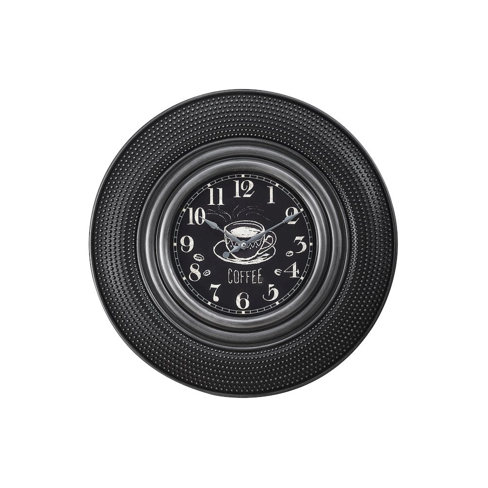 Clocks, 20"" Round, Charcoal Grey, Transitional