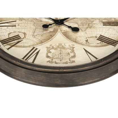 Clocks, 20"" Round, Wall Clock, Antique Brown, Transitional