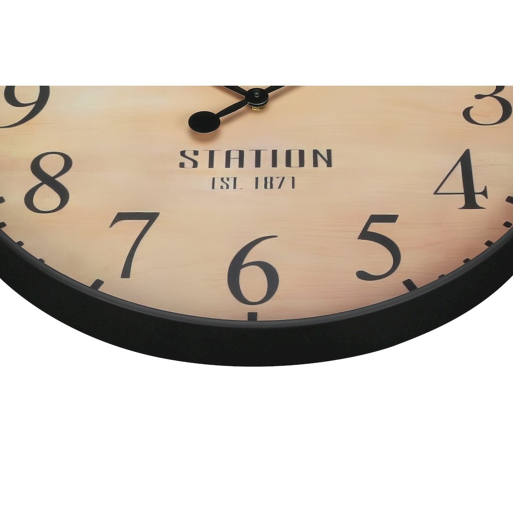 Clocks, 20"" Round, Wall Clock, Antique Brown, Transitional