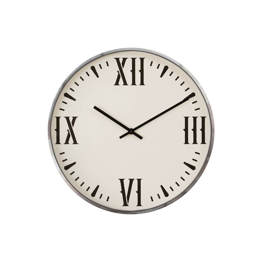 Clocks, 20"" Round, Wall Clock, Black, White, Modern
