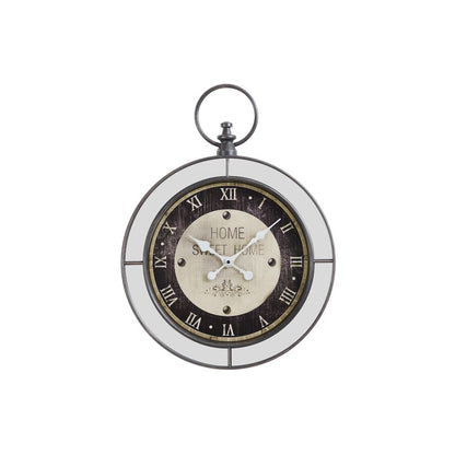 Clocks, 18"" Round, Wall Clock, Brown, Mirror, Transitional
