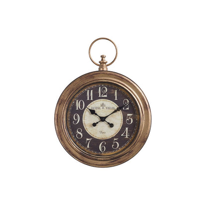 Clocks, 18"" Round, Wall Clock, Antique Brown, Traditional