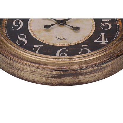 Clocks, 18"" Round, Wall Clock, Antique Brown, Traditional