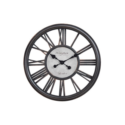 Clocks, 18"" Round, Wall Clock, Antique Black, Transitional