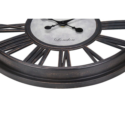 Clocks, 18"" Round, Wall Clock, Antique Black, Transitional