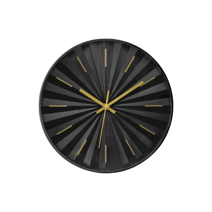 Clocks, 12"" Round, Wall Clock, Black Face, Black Frame, Contemporary, Modern