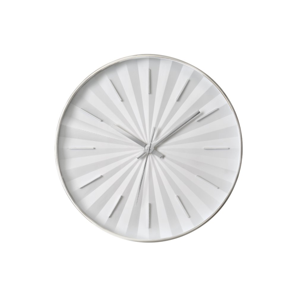 Clocks, 12"" Round, Wall Clock, White Frame, Contemporary, Modern