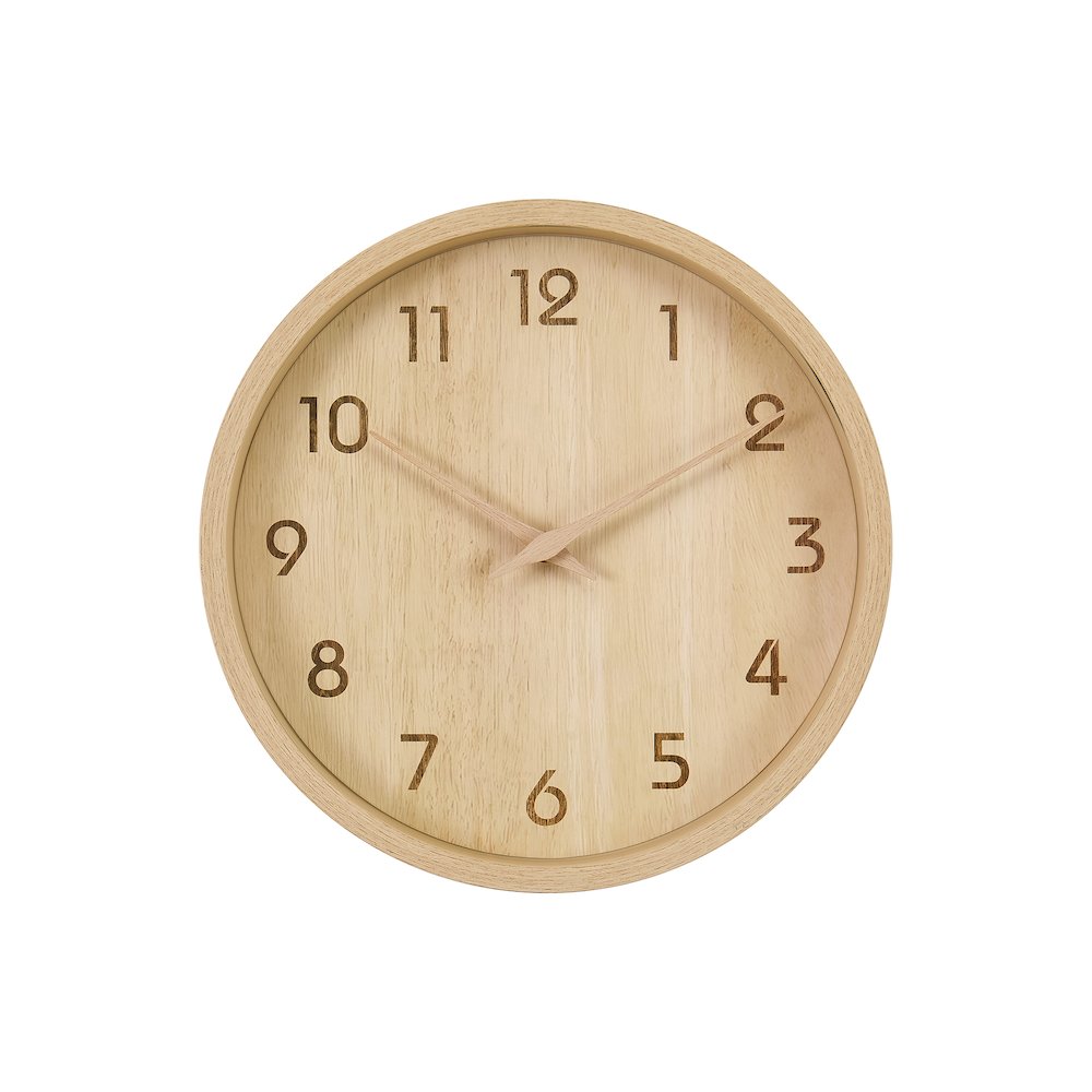 Clocks, 12"" Round, Juvenile, Wall Clock, Natural Face, Natural Frame