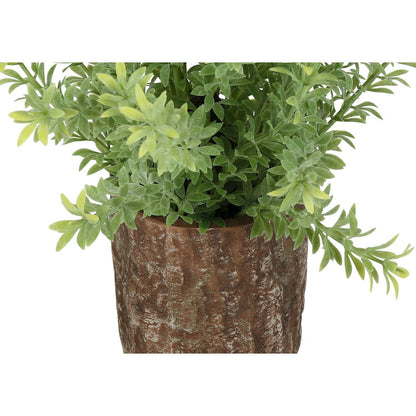 Artificial Plant, Set Of 2, 12"" Tall, Mullberry Grass, Table, Brown Cement Pots