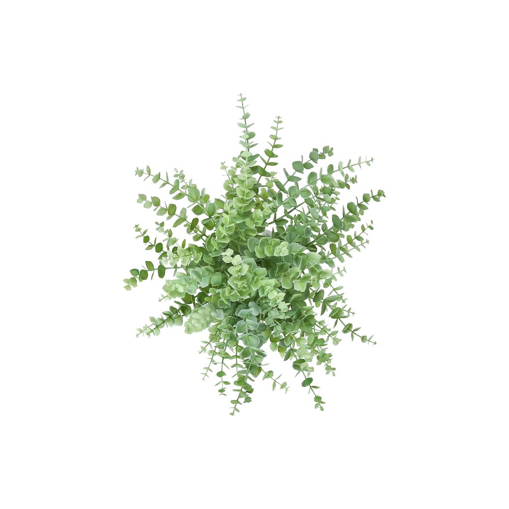 Artificial Plant, Set Of 2, 16"" Tall, Eucalyptus Grass, Table, White Pots