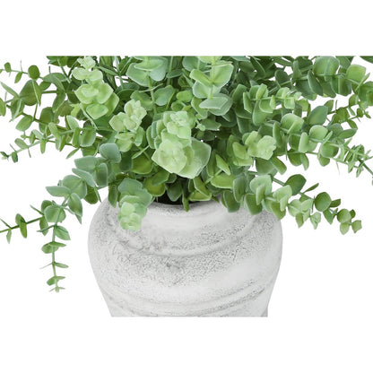 Artificial Plant, Set Of 2, 16"" Tall, Eucalyptus Grass, Table, White Pots