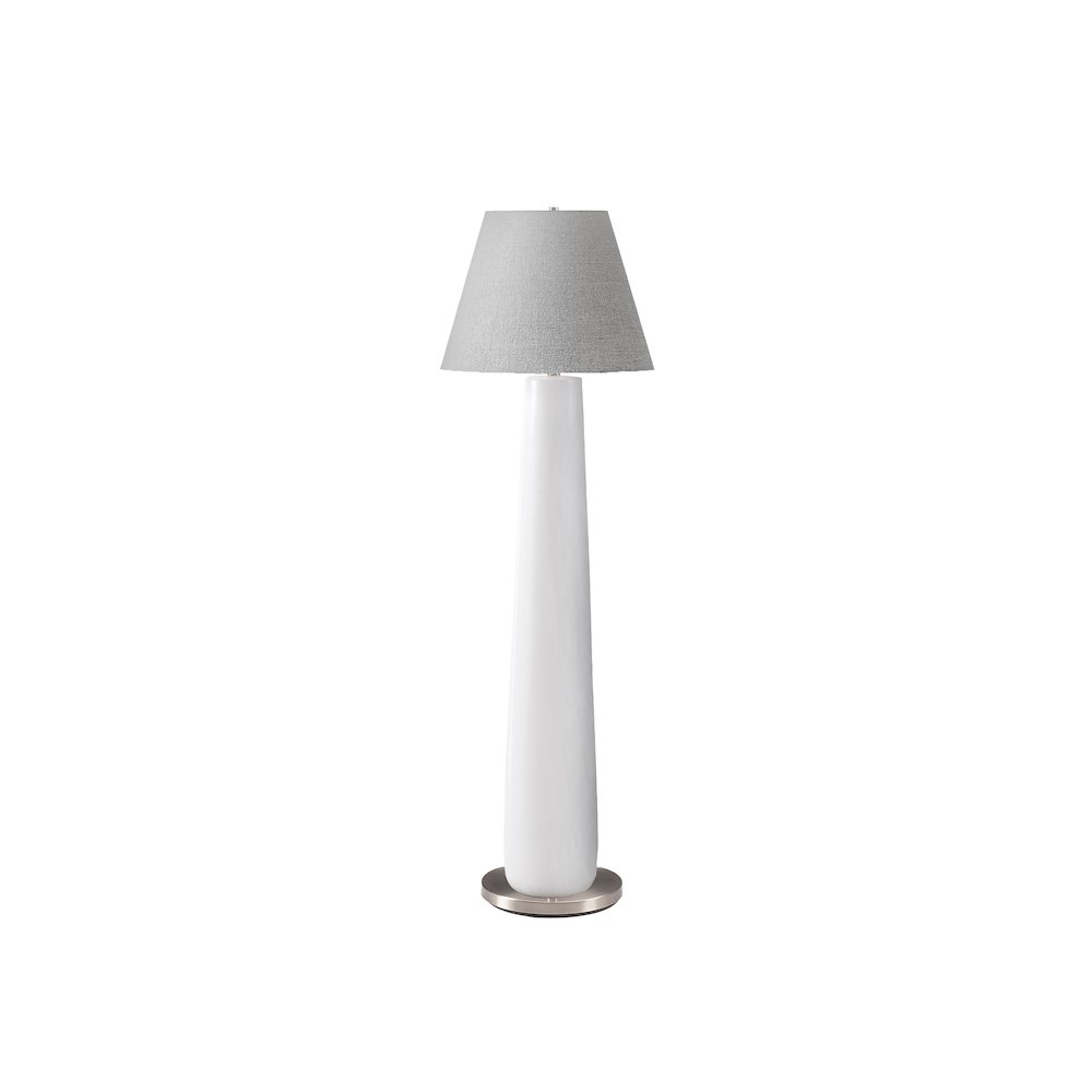 Lighting, 61""H, Floor Lamp, White Resin, Grey Shade, Contemporary