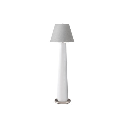 Lighting, 61""H, Floor Lamp, White Resin, Grey Shade, Contemporary