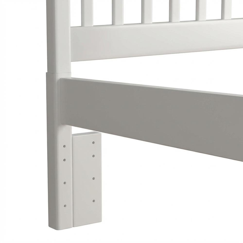 White Wood Full/Queen Headboard, Rectangular Farmhouse Design, Pine Construction