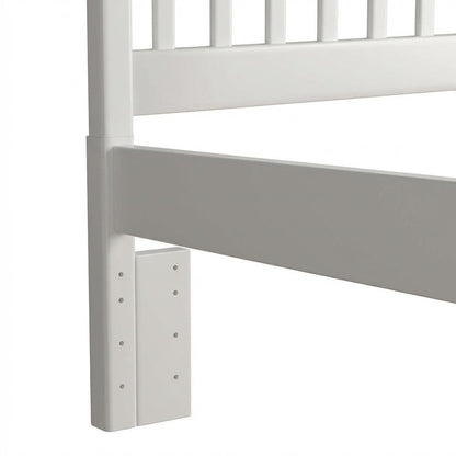 White Wood Full/Queen Headboard, Rectangular Farmhouse Design, Pine Construction