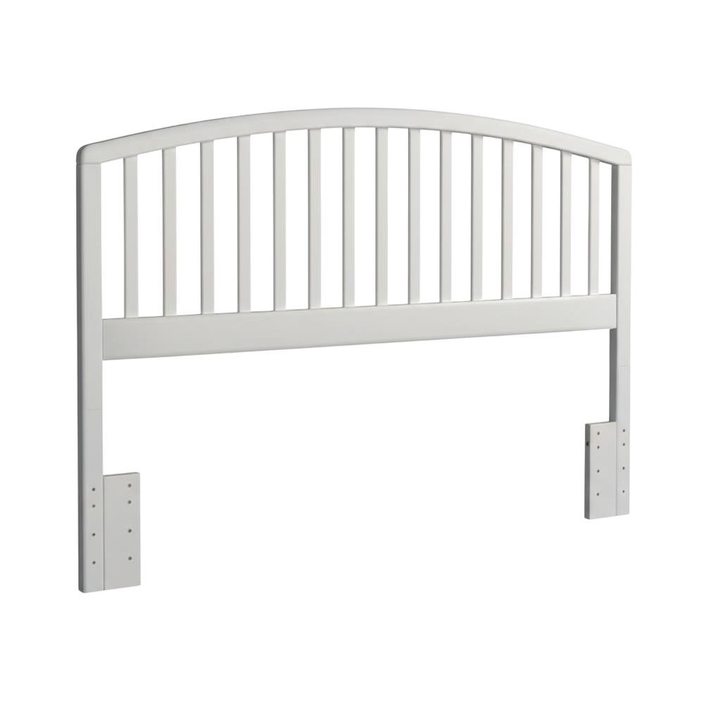 White Wood Full/Queen Headboard, Rectangular Farmhouse Design, Pine Construction