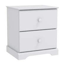 Living Essentials by Hillsdale Campbell Wood 2 Drawer Nightstand, White
