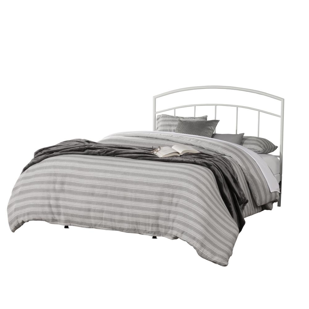 Julien Full/Queen Metal Headboard with Frame, Textured White