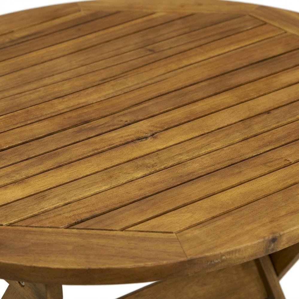 3-Piece Outdoor Dining Set with Oil Finish, Folding Table and 2 Chairs