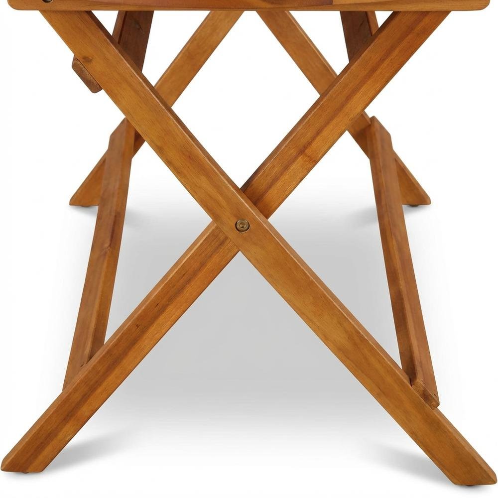Oil-Finish Wooden Patio Set with Dining Table and 4 Outdoor Chairs