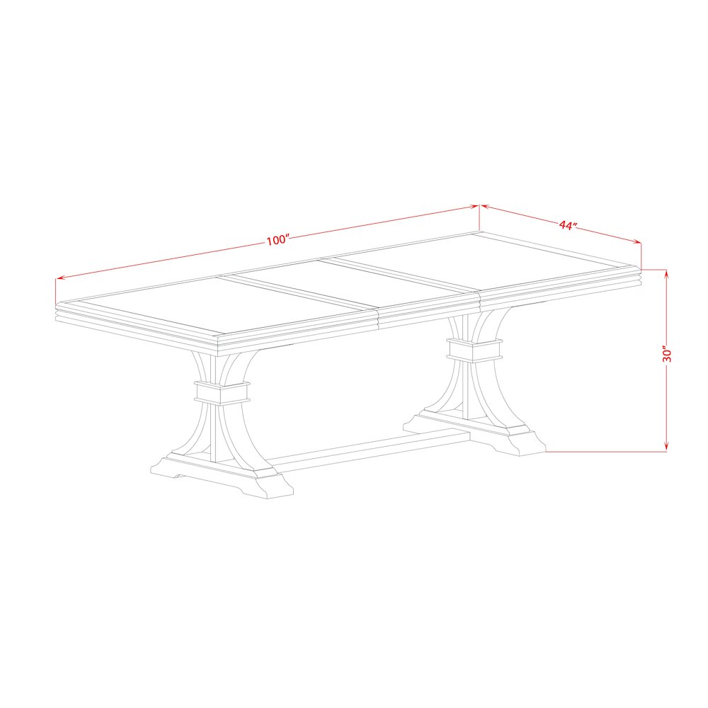 5 piece Kitchen Table Set of a Dining Table and 4 Linen Fabric Kitchen Chairs