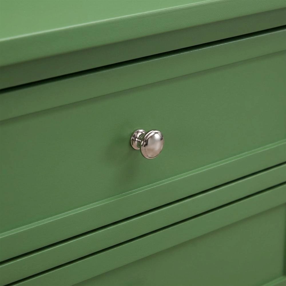 Clover Green Wooden Nightstand with 2 Drawers and Stable Design
