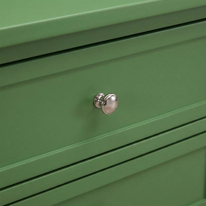 Clover Green Wooden Nightstand with 2 Drawers and Stable Design