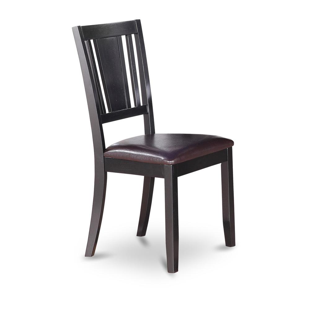 9  Pc  Dinette  set  with  a  Dining  Table  and  8  Leather  Dining  Chairs  in  Black