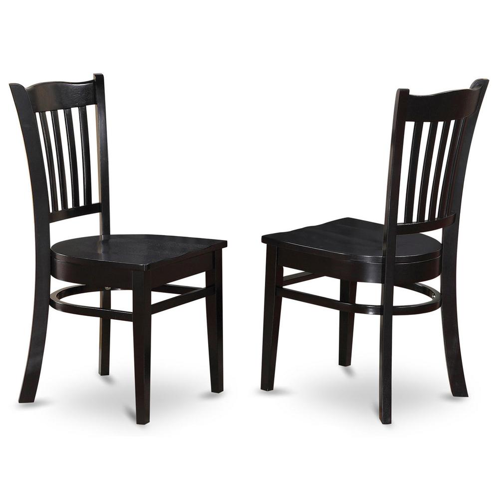 9  Pc  Dining  Room  set  with  a  Kitchen  Table  and  8  Wood  Kitchen  Chairs  in  Black