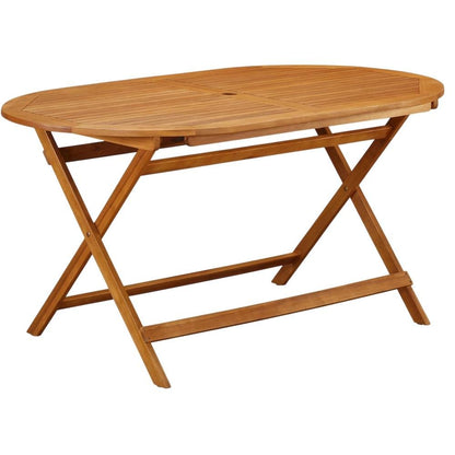 Wooden Patio Set, Oil-Finished with 5-Piece Outdoor Table and 4 Chairs