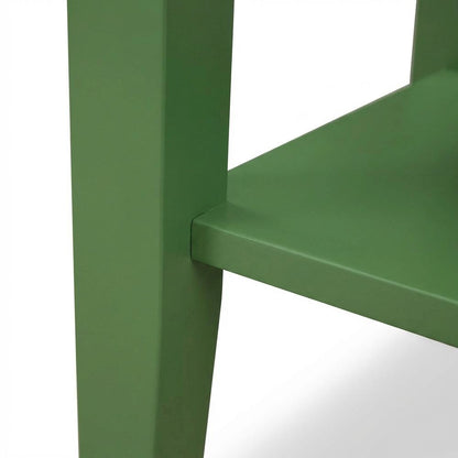 Clover Green Wooden Nightstand with 2 Drawers and Stable Design